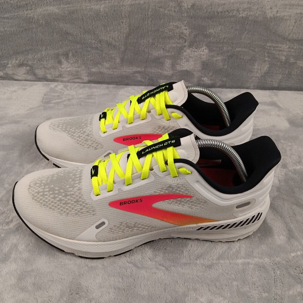 Brooks Launch GTS 9 1203741B148 Women's 11B White Running Shoes Sneakers - Picture 3 of 9
